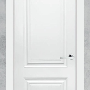 Межкомнатная дверь Симпл-2 белая эмаль с врезкой под замок